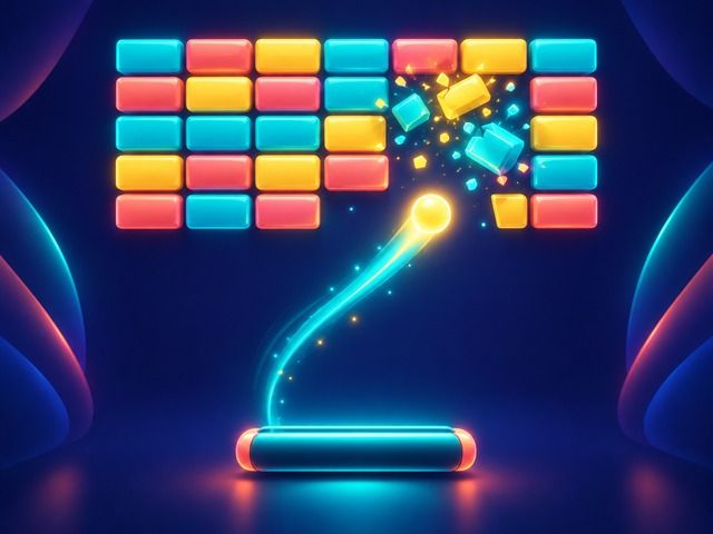 Yankı Sekmesi oyununda raketten seken top ve renkli blok duvarı